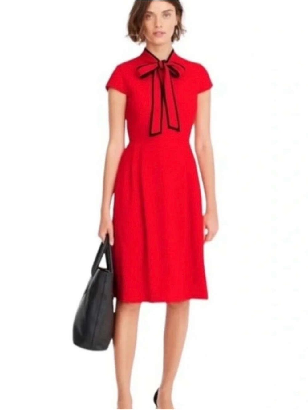 NWT J crew tie neck dress in 365 crepe size 2